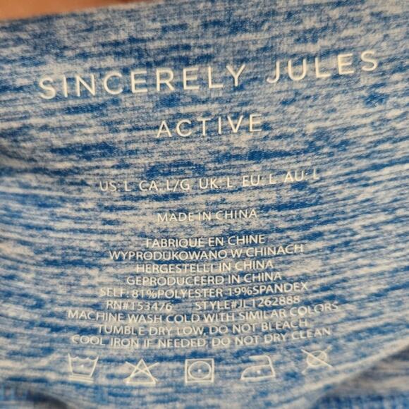 Sincerely Jules Blue Workout Leggings Pants Womens Size Large L Active - Picture 3 of 3